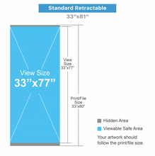 Load image into Gallery viewer, Retractable Banner 33"x81"