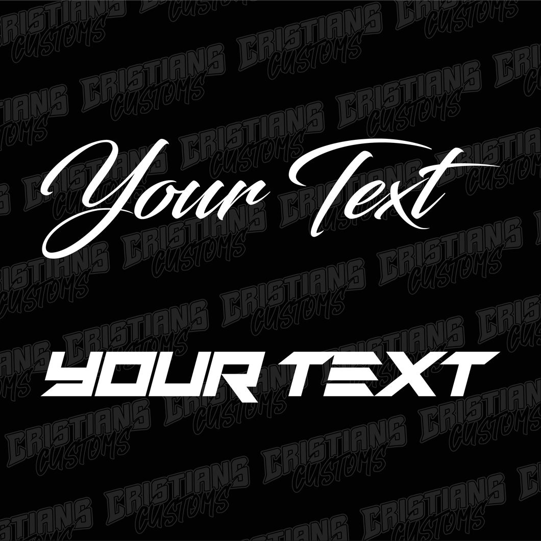 Custom Text Decal